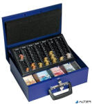 WEDO Pénzkazetta, Euro bankjegyekhez és érmékhez, 35, 5x27, 5x10 cm, WEDO 'UNIVERSA', kék (150100803)