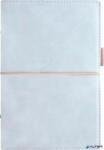 FILOFAX Kalendárium, gyűrűs, betétlapokkal, pocket méret, FILOFAX, 'Domino' Soft', pasztellkék (FX-022582)