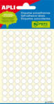 APLI Etikett, 8 mm kör, kézzel írható, fehér, APLI, 480 etikett/csomag (1183) - alter