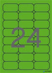 APLI Etikett, 64x33, 9 mm, színes, kerekített sarkú, APLI, neon zöld, 480 etikett/csomag (02873) - alter