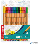 STABILO Tűfilc készlet, 0, 4 mm, STABILO "Point 88", 10+5 különböző szín (8815-1)