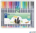 STAEDTLER Tűfilc készlet, 0, 3 mm, STAEDTLER "Triplus 334", 20 különböző szín (334 SB20) - alter