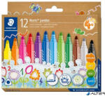 STAEDTLER Filctoll készlet, 3 mm, háromszögletű, kimosható, STAEDTLER 'Noris® jumbo 328-B', 12 különböző szín (328-B C12)
