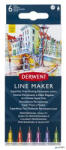 Derwent Tűfilc készlet, 0, 3 mm, DERWENT "Line Marker", 6 különböző szín (2305576) - alter