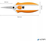 Fiskars Varróolló, 15 cm, FISKARS "EasyAction", narancssárga (1070029)