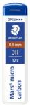 STAEDTLER Grafitbél, 3H, 0, 5 mm, STAEDTLER "Mars Micro Carbon 250 (TS250053H) - webpapir