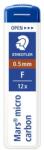 STAEDTLER Grafitbél, F, 0, 5 mm, STAEDTLER "Mars Micro Carbon 250 (TS25005F)