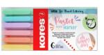Kores Ecsetirón készlet, KORES "Pastel Style", 6 pasztell szín (IK21462) - webpapir