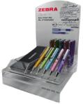 Zebra Golyóstoll display, 0, 24 mm, teleszkópos, ZEBRA "SL-F1", kék, világos színek (TZ23000) - webpapir