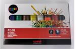 uni Dekormarker készlet, 8 mm, vágott, UNI "Posca PC-8K", 8 különböző szín (TUPC8K8DB) - webpapir