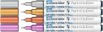 Schneider Akrilmarker készlet, 0, 8 mm, SCHNEIDER "Paint-It 010", 4 különböző metálszín (TSC010V41) - webpapir