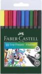 Faber-Castell Tűfilc készlet, 0, 4 mm, FABER-CASTELL "Grip", 10 különböző szín (TFC151610) - webpapir
