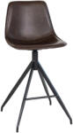 House Nordic Monaco bárszék, PU bőr, barna, fekete lábak (1001321) - geminiduo