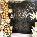  Party háttér fekete flitter panel - partyzunk