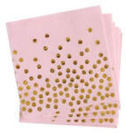  Pöttyös rózsaszín szalvéta 20 db