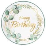  Levél mintás szülinapi tányér 10 db - partyzunk