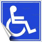  Információs matrica, 10x10 cm, rokkant piktogram (LUIN099) - webpapir