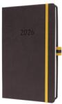 Sigel Naptár, A5, heti, 2026, kemény borító, SIGEL "Linescape", szürke-sárga (SIL2603) - webpapir