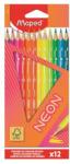 Maped Színes ceruza készlet, háromszögletű, MAPED "Neon", 12 különböző szín (IMA831802) - webpapir