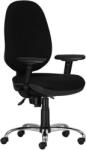  Menedzserszék, szövetborítás, króm lábkereszt, "Estela XXL AR08", fekete (BBSZV421)