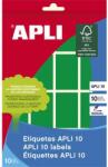 APLI Etikett, 25x40 mm, kézzel írható, színes, kerekített sarkú, APLI, zöld, 128 etikett/csomag (LCA2757) - webpapir