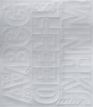  Öntapadós matrica, 5 cm-es, betűlap, ABC első fele, fehér (LUIN135) - webpapir