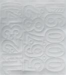  Öntapadós matrica, 5 cm-es, számlap, fehér (LUIN141) - webpapir