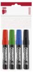 ICO Alkoholos marker készlet, 1-4 mm, vágott, ICO "Permanent 12", 4 különböző szín (TICP12V4) - webpapir