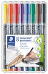 STAEDTLER Alkoholos marker készlet, OHP, 1 mm, STAEDTLER "Lumocolor® 317 M", 8 különböző szín (TS317WP8) - webpapir