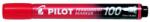 Pilot Alkoholos marker, 1 mm, kúpos, PILOT "Permanent Marker 100", piros (PPM100P) - webpapir