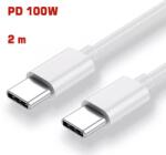 AHT CCK100W2 USB Type C - USB Type C kábel 100W nagysebességű adat/töltőkábel, 2 m
