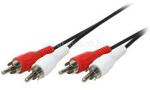 LogiLink Audiokábel, 2x RCA/M 2x RCA/M, fekete, 2, 5 m (LOGILINK_CA1039) (LOGILINK_CA1039)