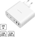 Cellect hálózati töltő adapter gyorstöltő funkcióval 120W, fehér (MTCB-PD120W-W) (MTCB-PD120W-W)