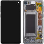 Samsung Piese si componente Display - Touchscreen Samsung Galaxy S10 G973, Cu Rama, Argintiu (Prism White), Service Pack GH82-18850B (GH82-18835B) - vexio
