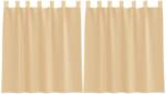 vidaXL 2 db homokszínű voile függönyök rúd zsebekkel 0.25 kg 4102216 4102216 (4102216)