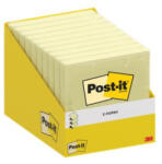 3M POST-IT Öntapadó jegyzettömb, 'Z', 76x76 mm, 100 lap, , kanári sárga (LPR330CYW10) (LPR330CYW10)