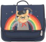 Jack Piers Servietă școlară Schoolbag Paris Large Paris Cat Jack Piers design ergonomic de lux de la 6 ani 32*15*38 cm (JPPAL24514)