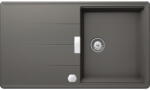 SCHOCK Schock Tia D-100 konyhai mosogatótálca Cristadur Silverstone 860 x 500 mm lefolyó távműködtetővel, gránit kompozit, megfordítható, hagyományos beépítés, sötétszürke (TIAD100SILVSA)