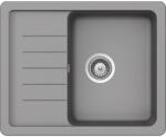 SCHOCK Schock Pinedo D-100XS konyhai mosogatótálca Cristalite Croma 620 x 500 mm, gránit kompozit, megfordítható, hagyományos beépítés, szürke (PIND100XCROM)