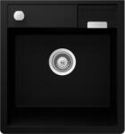 SCHOCK Schock Kallio M-100 konyhai mosogatótálca Cristadur Green Line Night 598 x 630 mm lefolyó távműködtetővel, gránit kompozit, modul beépítés, éjfekete (KALM100NIGHSA)