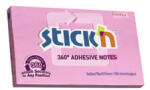 STICK N Öntapadó jegyzettömb, 76x127 mm, 100 lap, „360°, rózsaszín (SN21558) (SN21558) - aqua