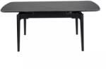  Sento Kihúzható Kerámia Étkezőasztal - Matt Fekete, 120-180cm
