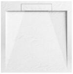 AREZZO design STONE pala hatású öntött márvány zuhanytálca, 90x90 cm-es, fehér (2 doboz) AR-DYT099LW (AR-DYT099LW)