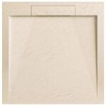 AREZZO design STONE pala hatású öntött márvány zuhanytálca, 90x90 cm-es, beige (2 doboz) AR-DYT099LBG (AR-DYT099LBG)