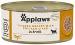 Applaws Konzerv macskáknak csirkemell és máj, alaplében 6 x 70 g