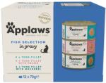 Applaws Fish Selection Macska konzerv, halas válogatás szószban 36 x 70 g
