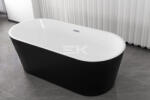 Sanotechnik RENO BLACK szabadon álló fürdőkád, fekete/fehér (G9043) - ekereskedohaz