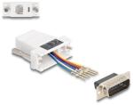Delock D-Sub 15-tűs dugó RJ12 anya összekötő adapter fehér (67083)