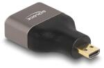 Delock HDMI adapter Micro-D apa - A anya 8K 60 Hz szürke fém (60079) - dellaprint