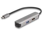 Delock USB Type-C adapter 4K 60 Hz s HDMI-hez A- és USB Type-C adat + PD 92 W porttal (61060) - dellaprint
